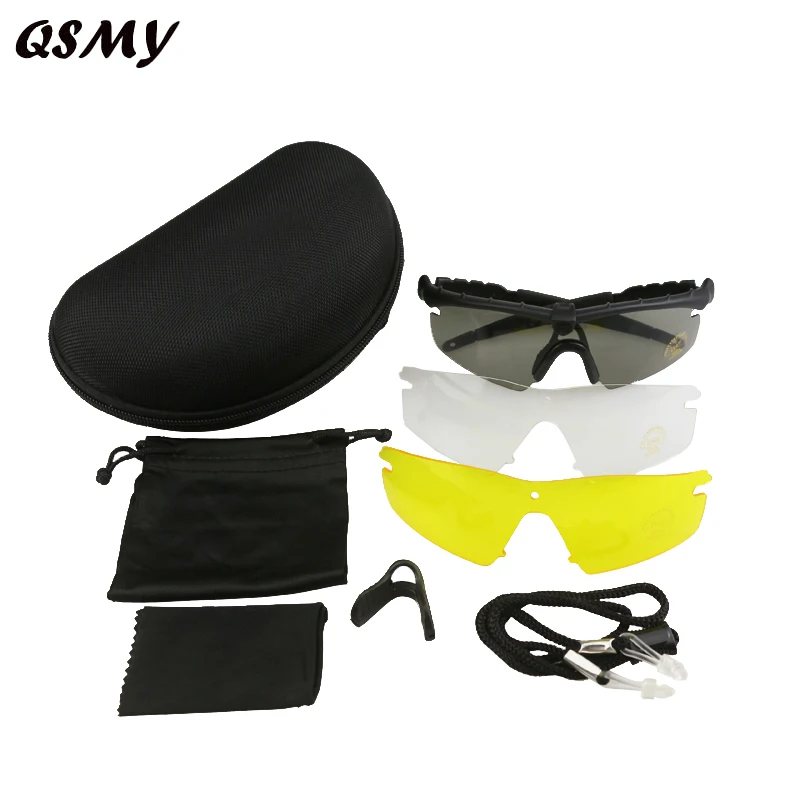 UV Protection Outdoor Sports Glasses CS Army Tactical Military Contour Safety Goggles Protective Bicycle Glasses