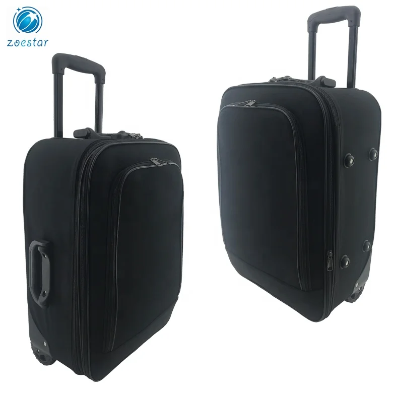 Expandable Polyester Suitcase Luggage Trolley Bag Carry On Travel Duffel Bag with Wheels
