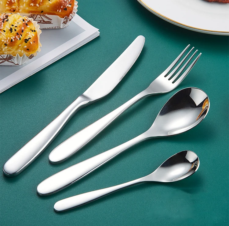 High quality utensils cutlery set stainless steel knife forks and spoon set for restaurant