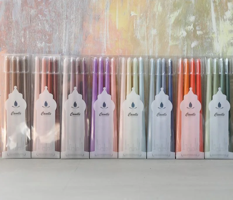 40 Kinds Color 30cm Europe Long Pole Candle Home Decor Banquet Wedding Cone Candles