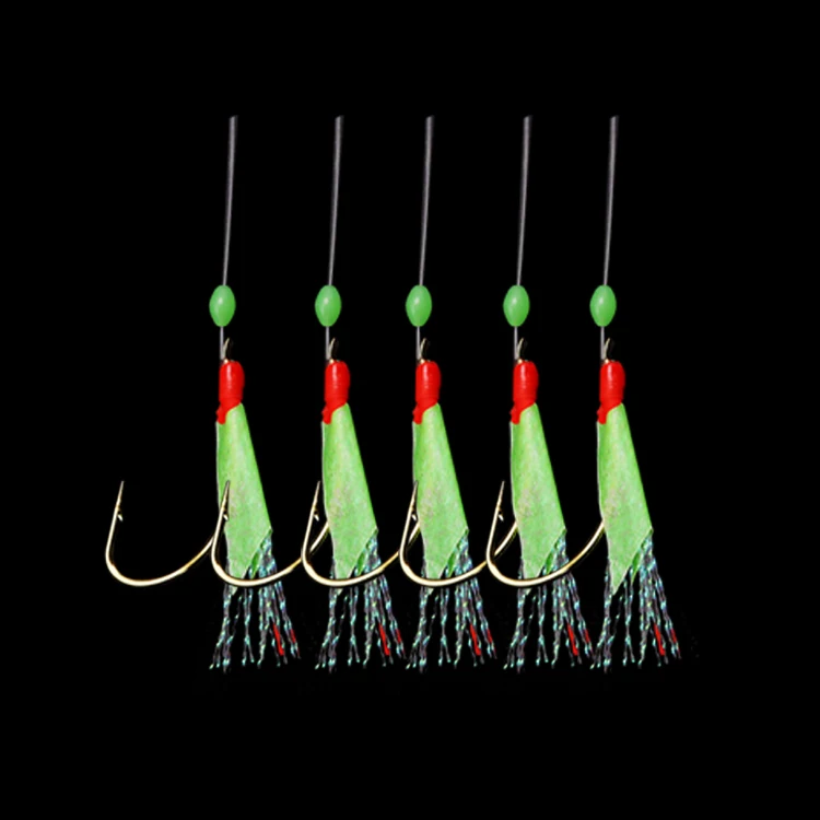 Custom Saltwater Fish Skin Sabiki Rigs Bait/fishing Flasher Rigs