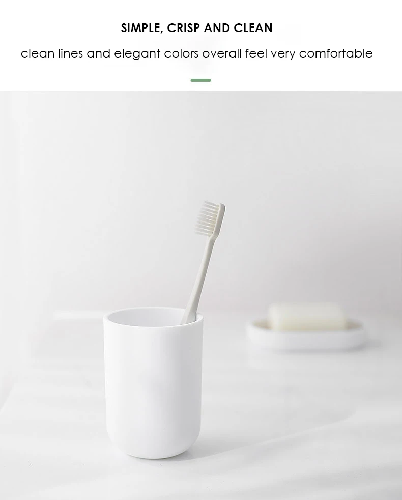 Bamboo Five-Piece Set Bathroom Toilet Brush Toothbrush Holder Gargle Cup Soap Holder Lotion Dispenser Bathroom Accessories