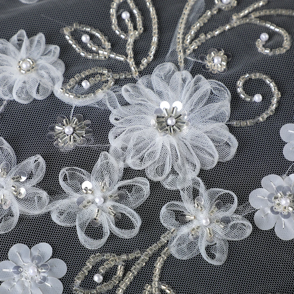 Guaranteed Quality Proper Price Beads Embroidery Fabric For Wedding Dress