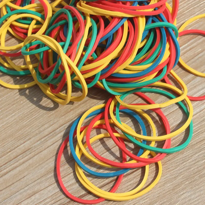 Hot Selling Colored Natural Rubber Bands Fancy Strong Elastic Rubberbands for Packing School Home Office Supplies