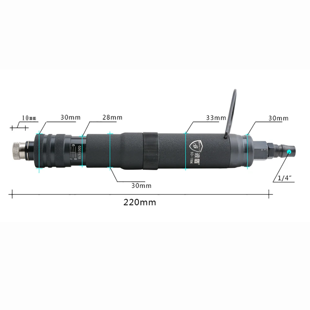 BD-1104 Pneumatic Air Screwdriver Clutch Style Precision Torque Adjustment Air Screw Driver 1200RPM For 2-4MM Screw