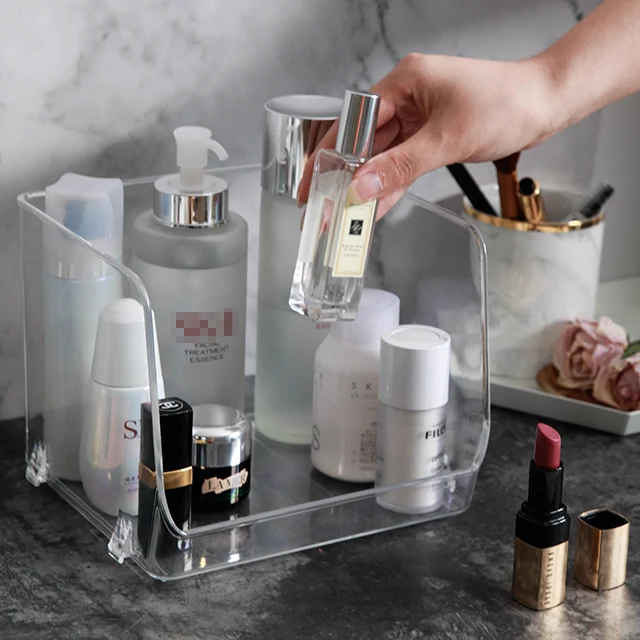 
SHIMOYAMA Two Types Transparent Clear Plastic Desktop Storage Box Organizer 