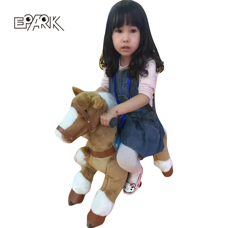 Promotional Custom Stuffed Plush Horse Animal Toys Happy Mechanical Paseo a Caballo for Amusement Park