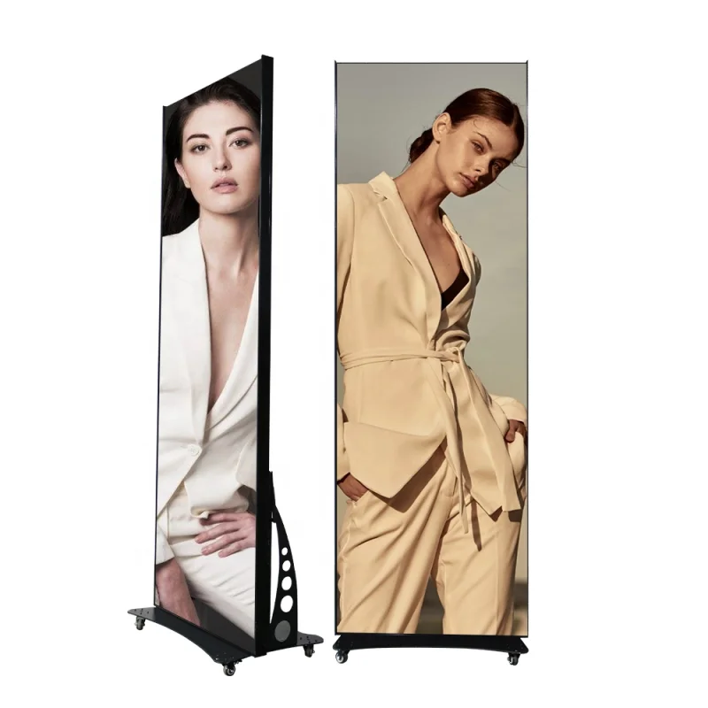 Floor Stand Portable Led Poster Shenzhen Factory Ultra Thin Indoor Advertising P2 P2.5 P3 P4Poster Stand Led Video Display