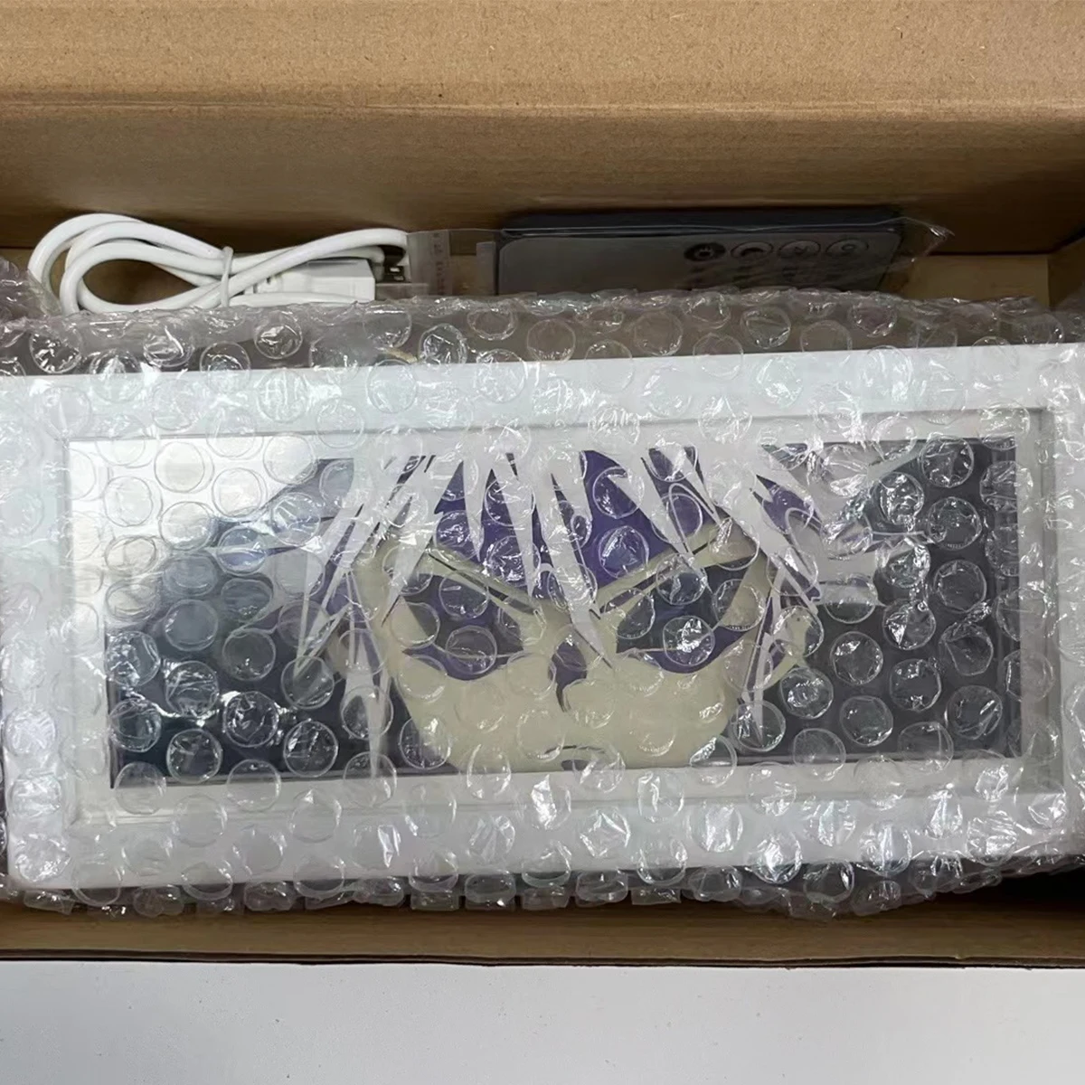 Anime Led Light Box RGB Handmade Crafted 3D Paper Carving Laser Cut Wall Lights Anime Gift Home Decor Comic Con Light