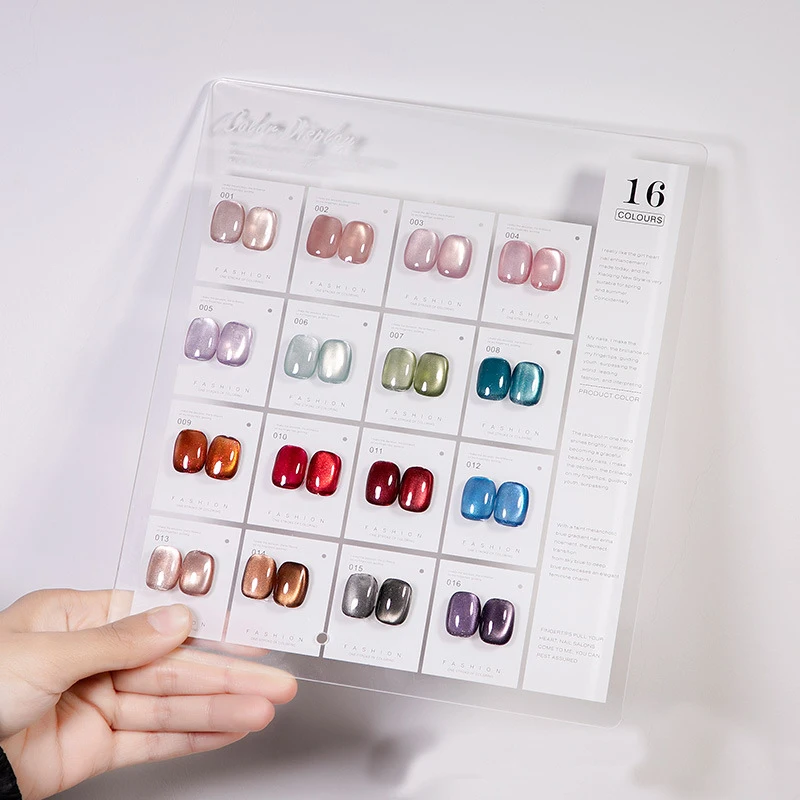 GELNAILY New Design 16Colors Ice Crystal Cat Eye Gel Polish Magnetic Cat Eye Gel Support OEM Free Custom Brand and Bottle