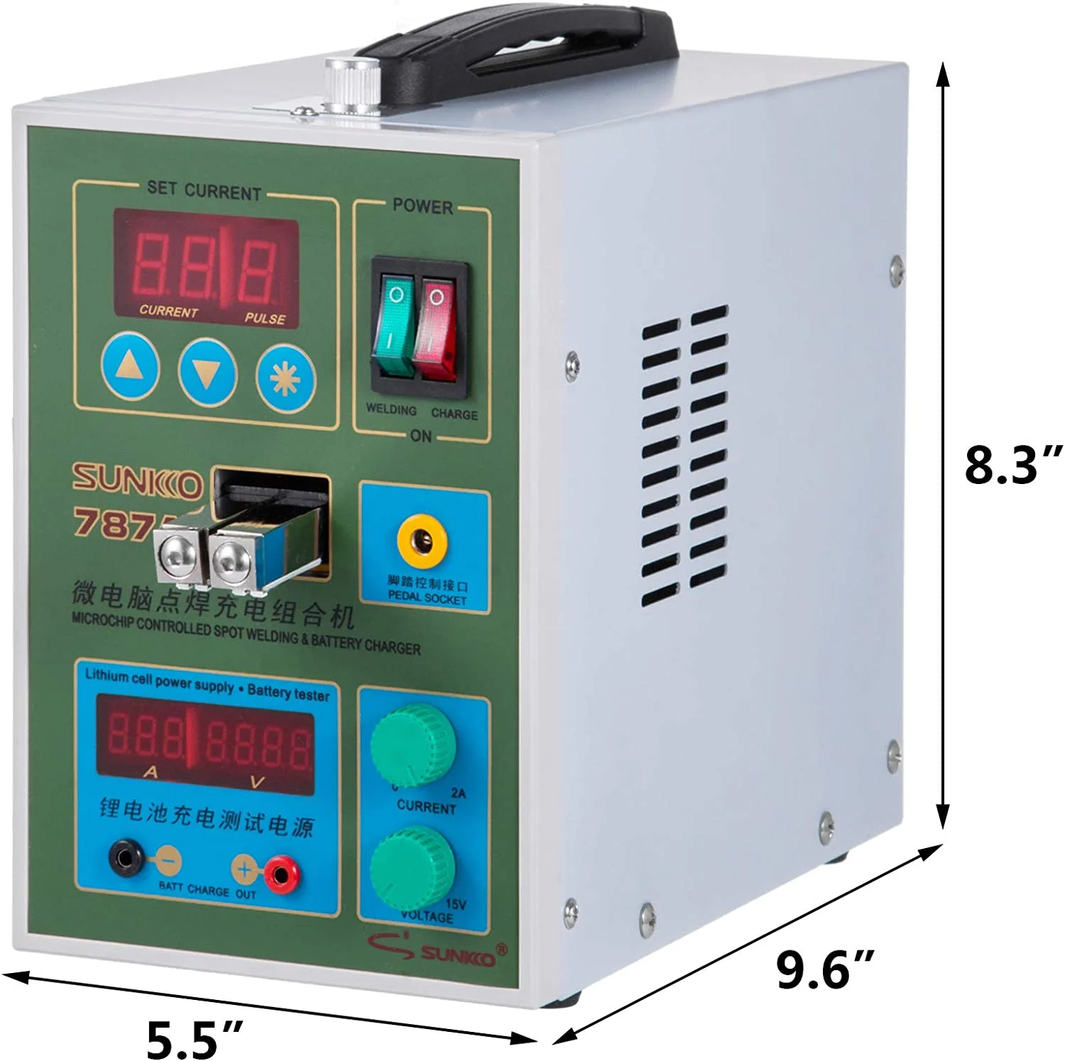 Точечный сварочный аппарат Sunkko 787a +, импульсная батарея, точечный сварочный аппарат 18650, сварочное оборудование