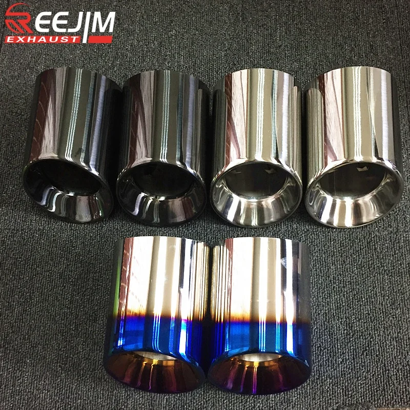 
4 Pieces 304 Stainless Steel Exhaust tips for BMW F87 M2 F80 M3 F82 F83 M4 F10 M5 F12 F13 M6 Direct Fit Universal Fit BMS Style 