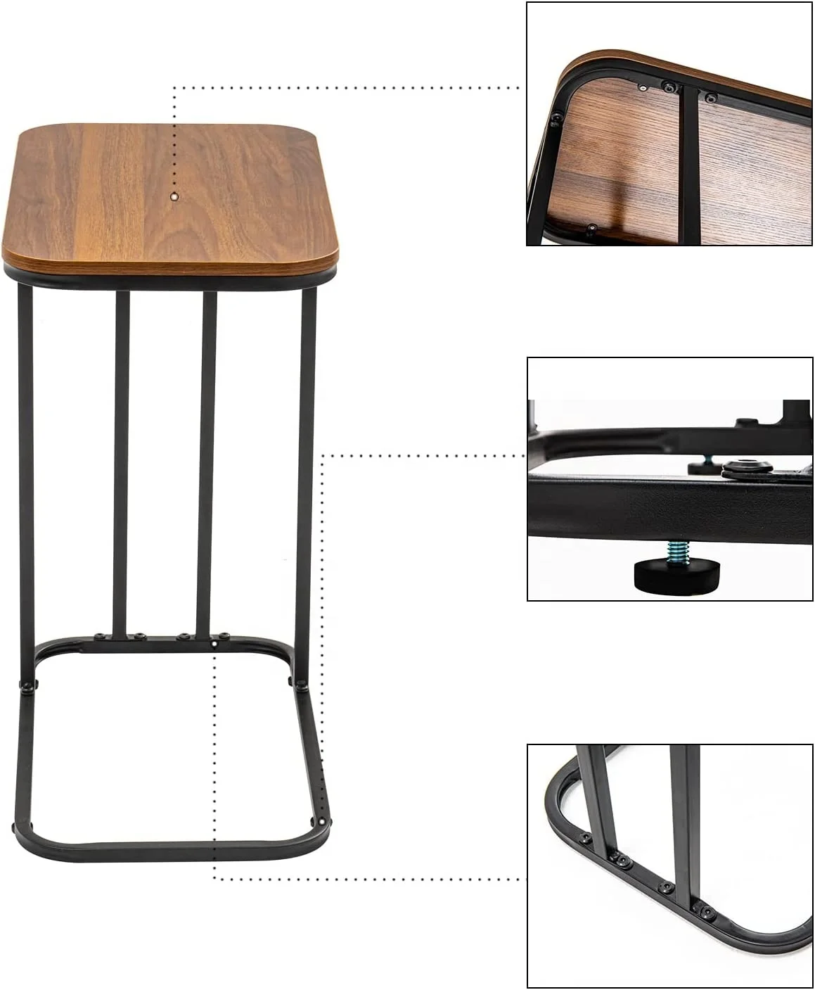 New iron Nordic round square marble modern wood black white gold side coffee table