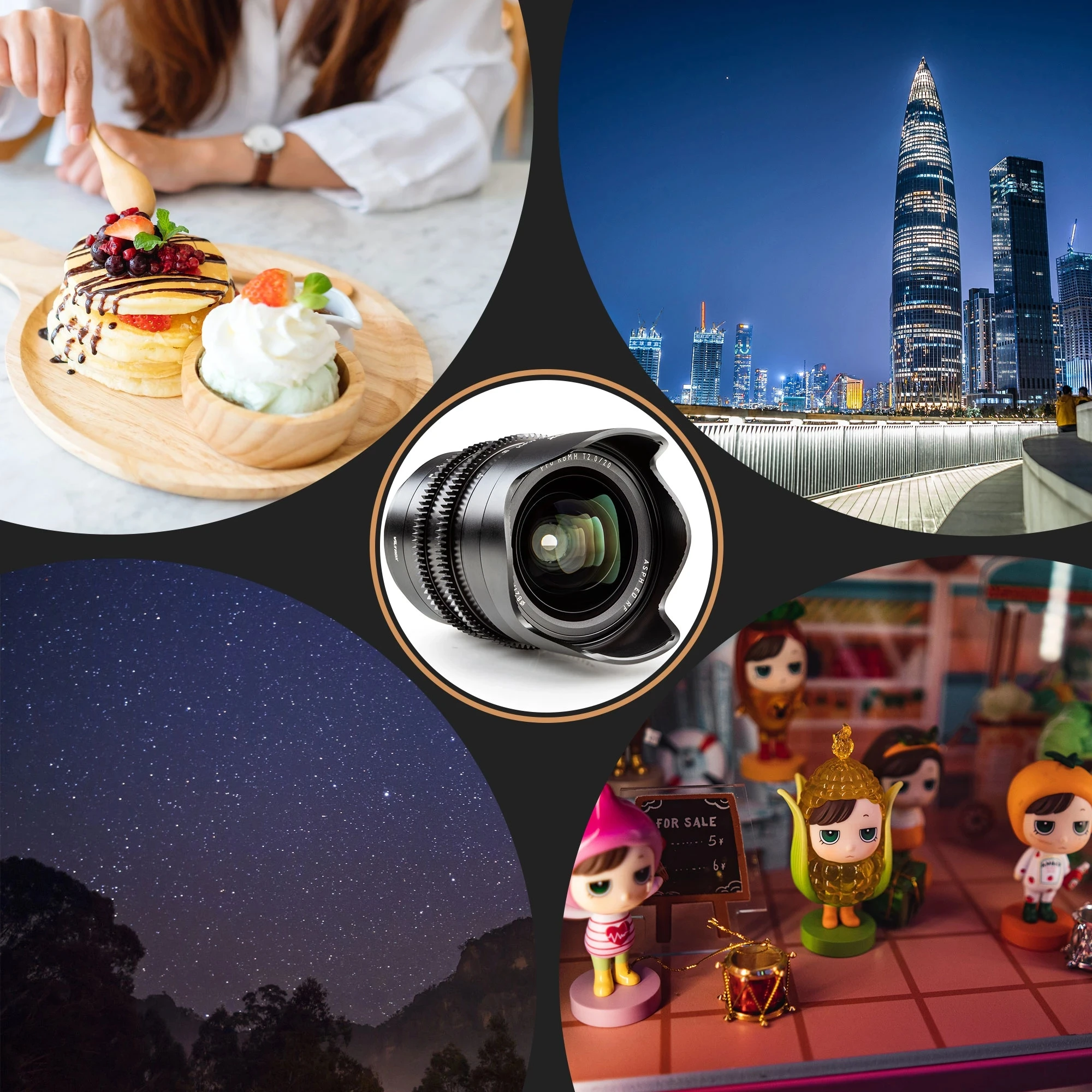 Viltrox S 20mm T2.0 E-Mount Full Frame Cinematic Lens Manual Focus Lens for Sony E-Mount A9II A7RIV A7III A7SII