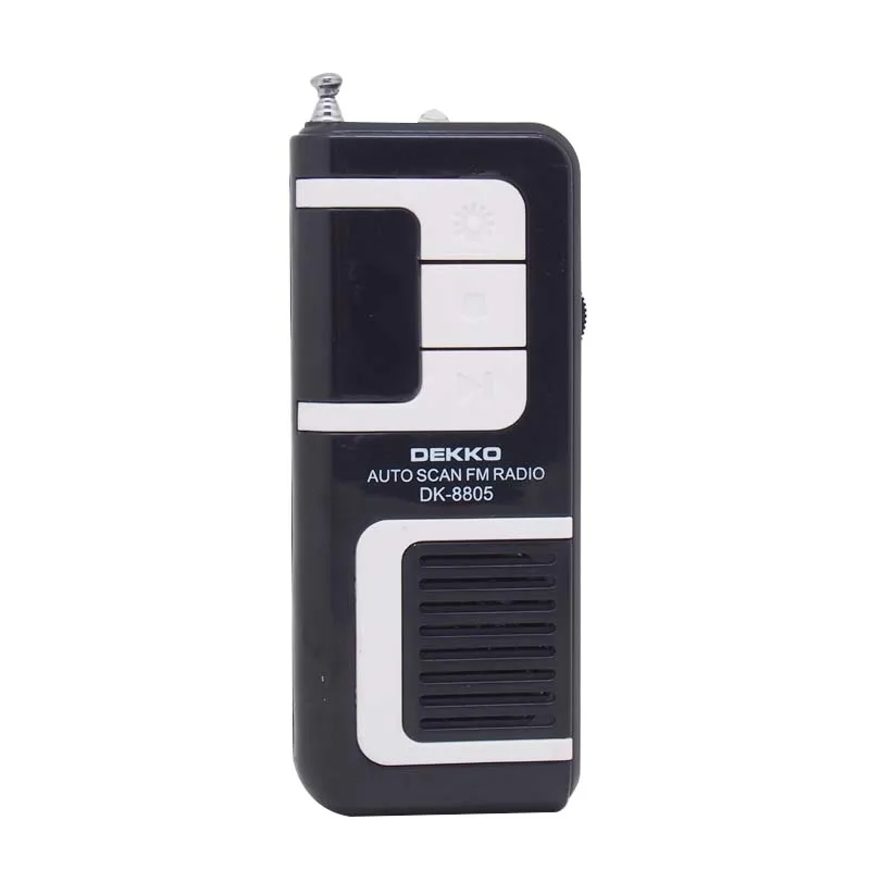 DEKKO Series Portable Mini FM Radios High Quality Hot Gift Radio With Mini Light Radio