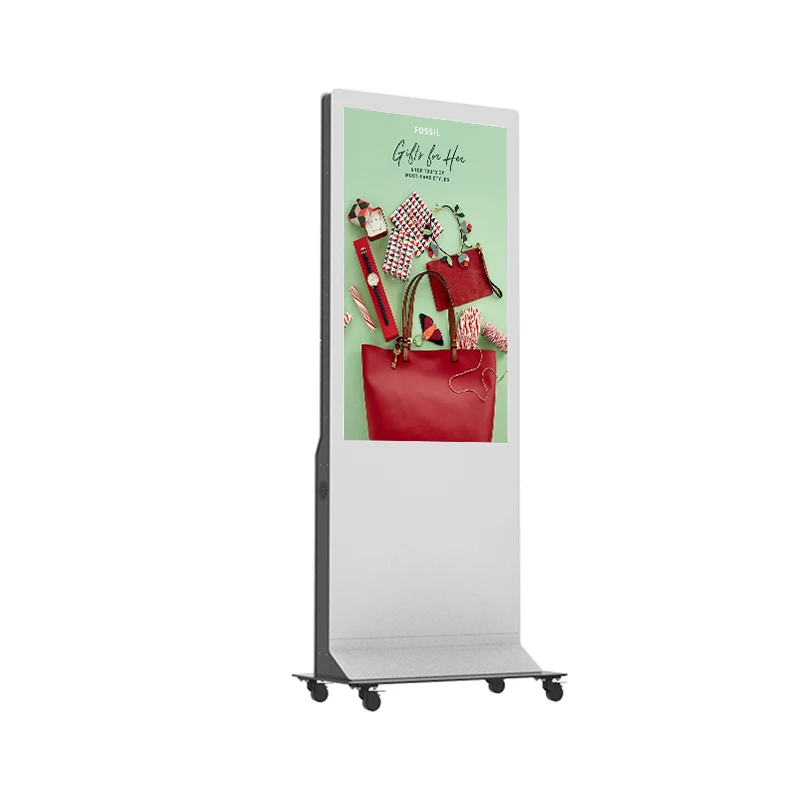 55 inch indoor floor stand display interactive lcd media player advertising display touch kiosk