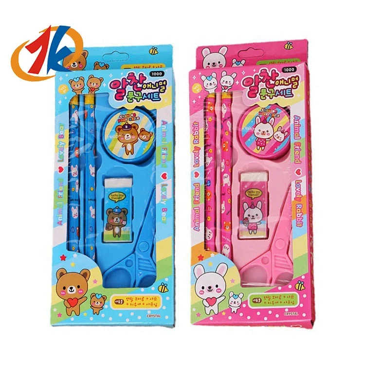 5 in 1 stationery set 2024 new toys kids promotional gifts Creative stationery educational toy