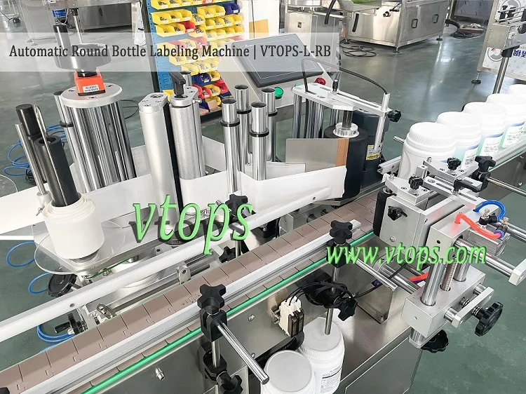 CE Approved 100ml 500ml Round Bottle Adhesive Sticker Automatic Labeling Machine for Plastic Jar