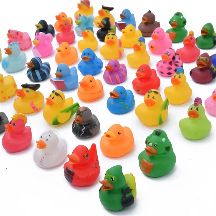Custom Oem Floating Animal Soft Rubber Duck Bulk Bathtub Squeaky Bath Duck Bathroom Accessories Rubber Ducky