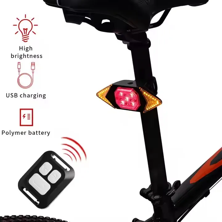 Xunting USB Перезаряжаемый задний фонарь MTB беспроводной пульт дистанционного управления велосипедный индикатор водонепроницаемый указатель поворота