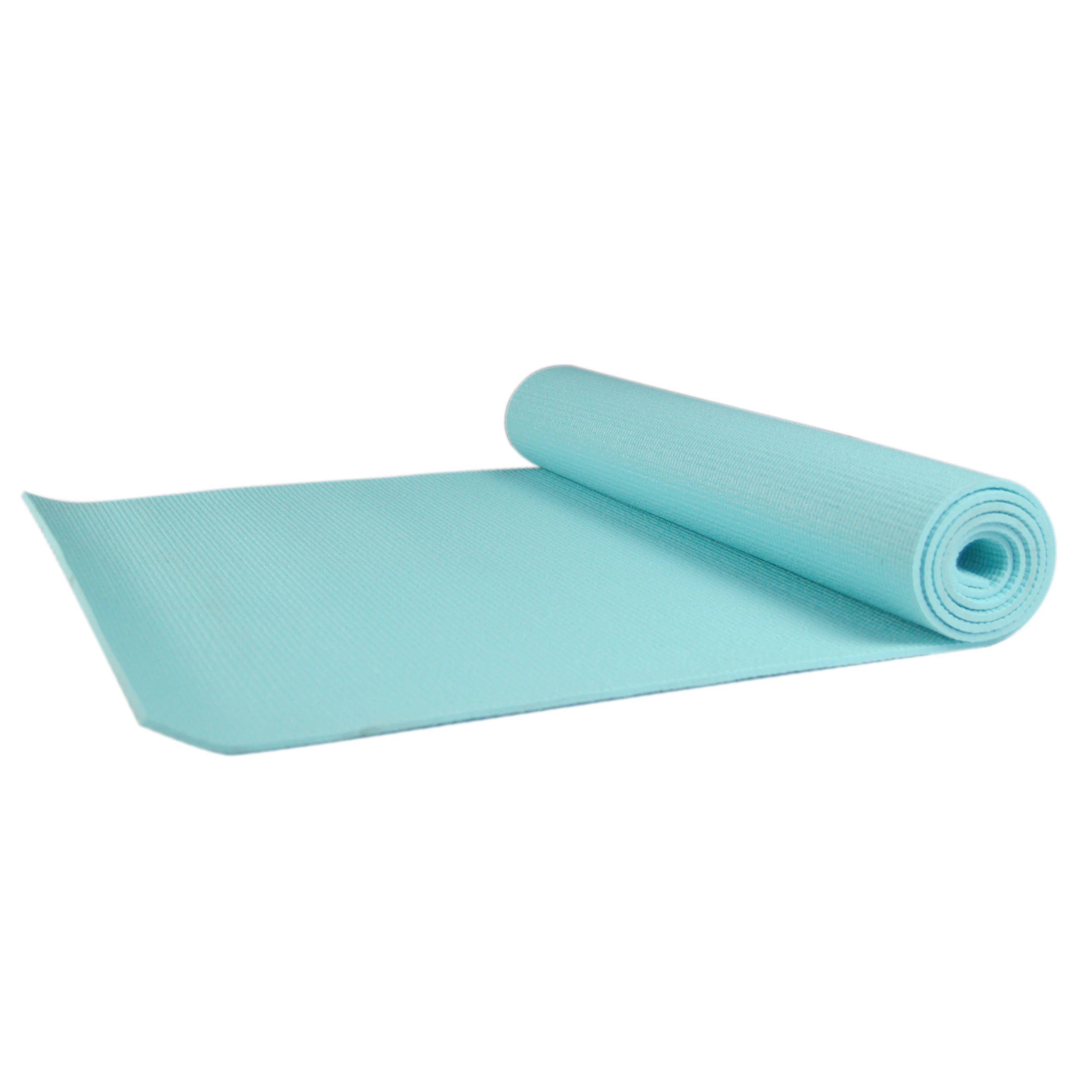 PVC Yoga Mat with Carry Strap for Yoga Pilates Fitness and Floor Workout at Home and Gym