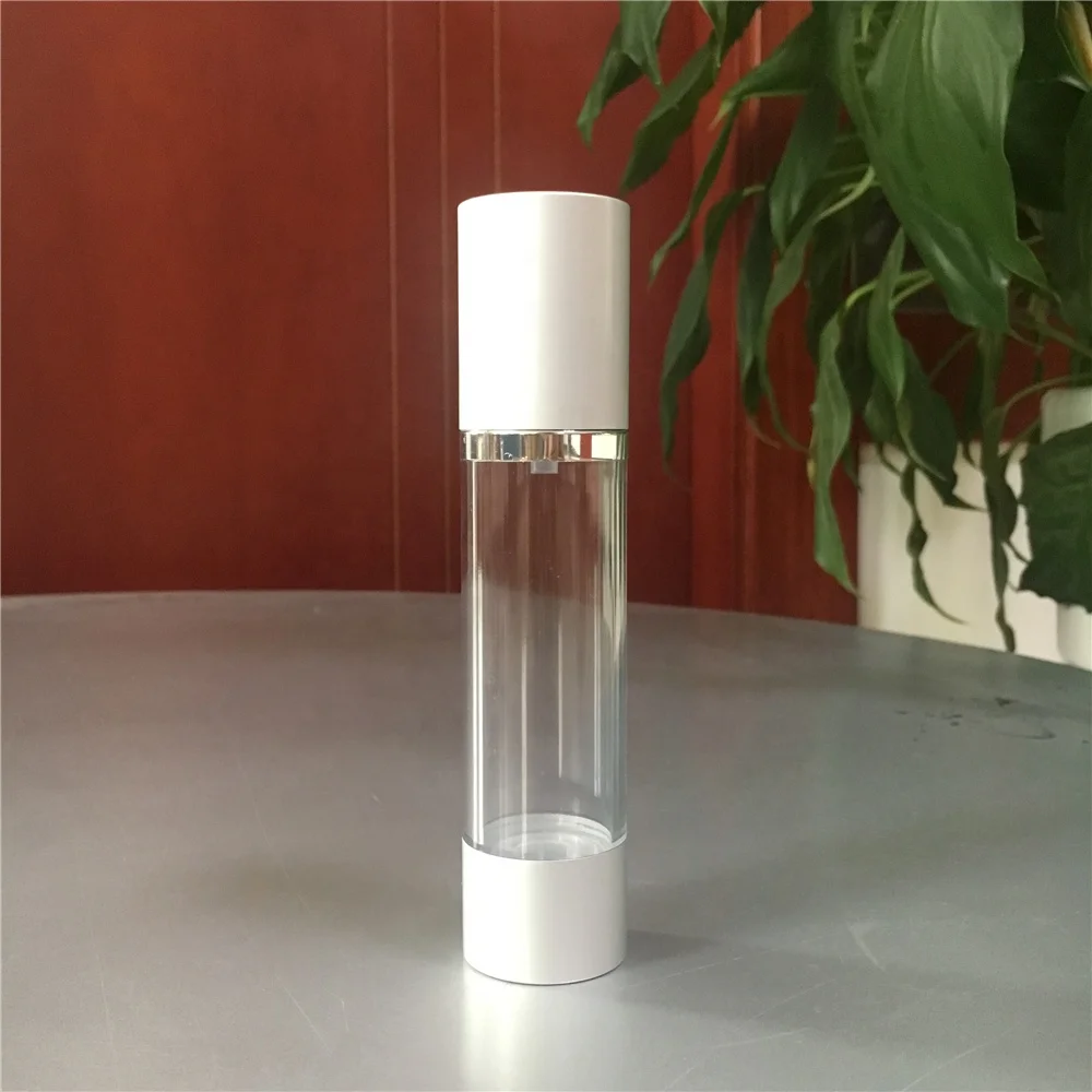 30 ml silver plastic airless pump bottle