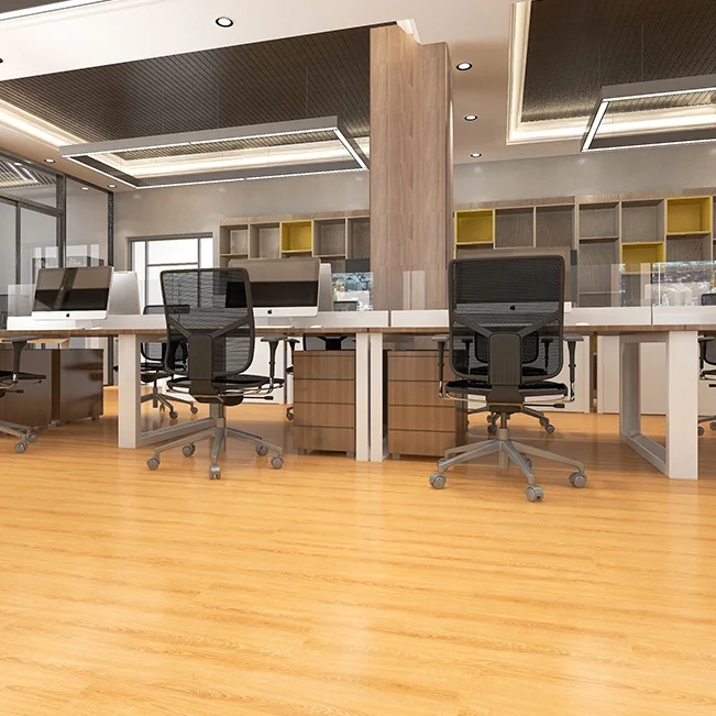 Direct Supplier UV Coating SPC Core Plank Wooden Grain EVA IXPE Backing SPC Vinyl Click  Flooring With CE