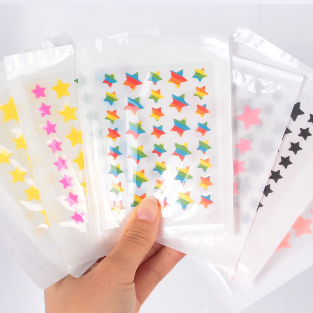OEM Waterproof Cosmetic Blemish Remover Acne Spot Stickers Skincare Hydrocolloid Pimple Patches Custom Star Korean Face