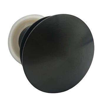 ND519 Gun Black PVD  Glass Basin Drainer, Watermark Brass Mushroom Gun Metal PVD  Drainer Bathroom waste Pop up waste Push Up