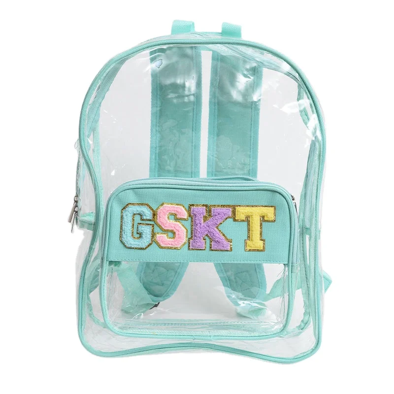 Waterproof Transparent PVC Backpack Durable Women Day Pack Commuting Clear Stadium Rucksack Sports Outdoor Backpack Bag