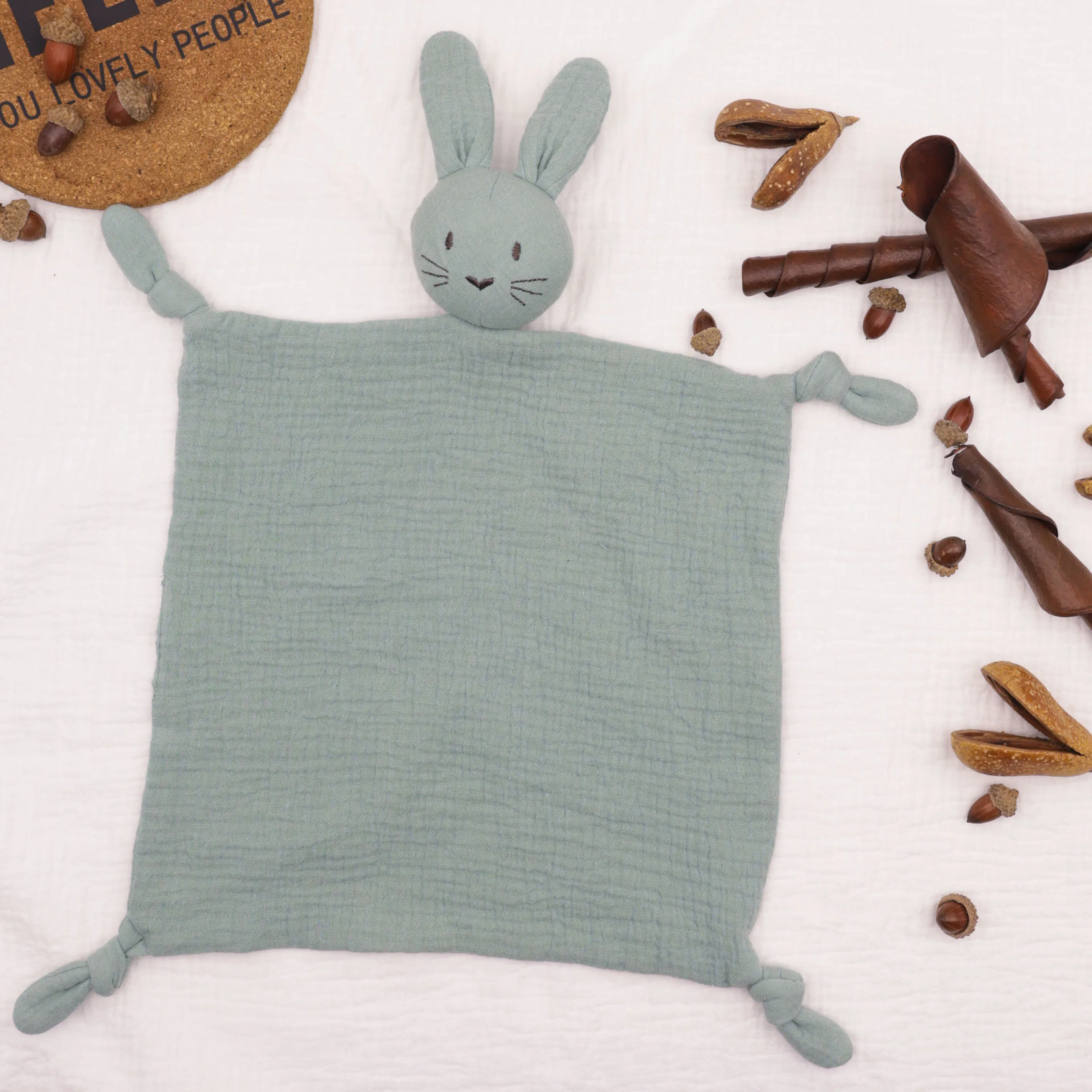 Rabbit Comfort Toy Sets Cute Security Blanket Baby Sleeping Handkerchief