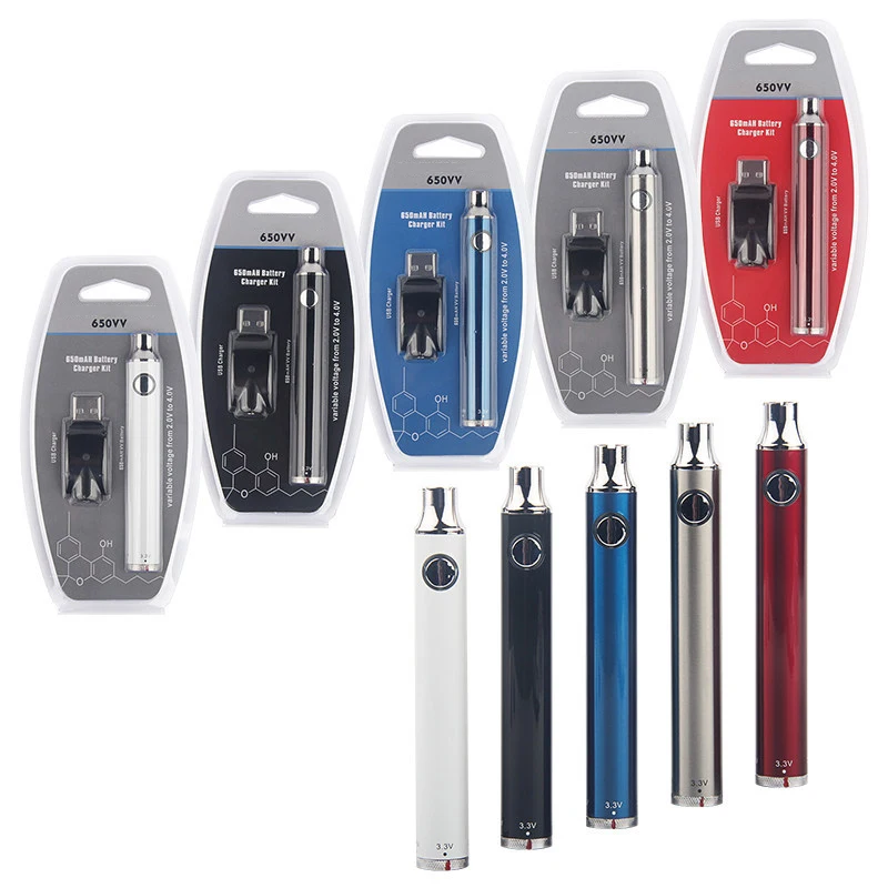 Baish Most Popular Battery 510 Thread Vape Pen Vaporizer 650mah Custom Vape Battery Vape Pen Battery