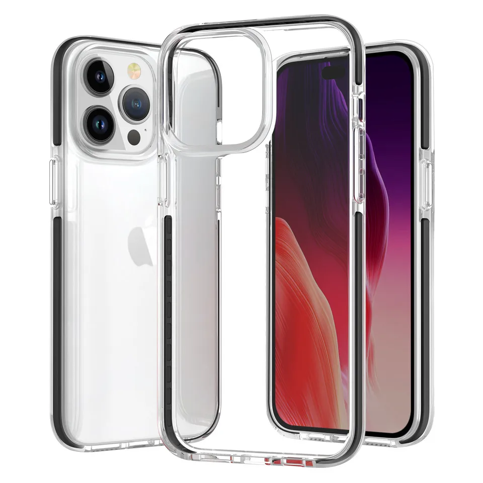 Для Iphone 15 Pro Max оптовая продажа Прозрачный новый дизайн чехла для телефона 2023 жесткий ПК ТПУ задняя крышка для Iphone 15 Pro Max