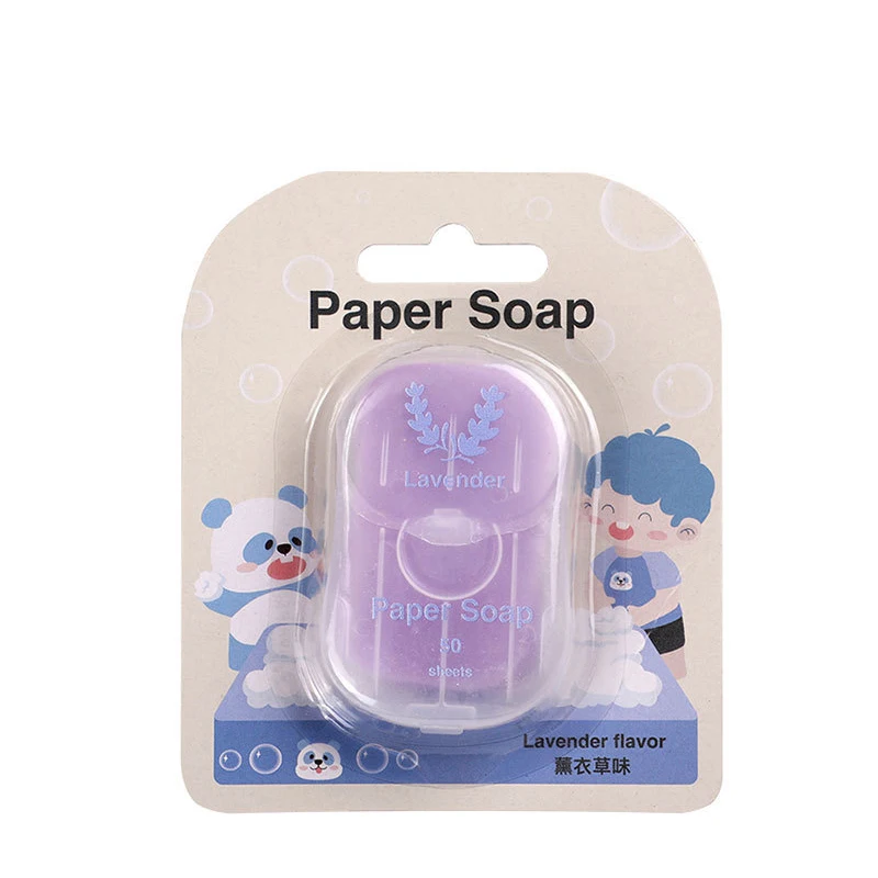 50pcs Travel Supplies Portable Hand Soap Sheets Transparent Disposable Soap travel Paper Soap