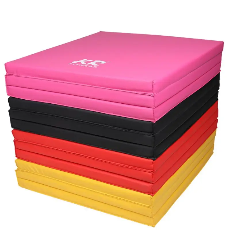 Заводские продажи оптовая продажа индивидуальная Толстая пена 3 тройных складных ковриков для упражнений с ручками переноски