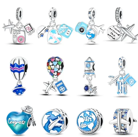 Toderi factory custom New arrival Thailand Jewelry national flag diy bracelet 925 sterling silver charms for jewelry making