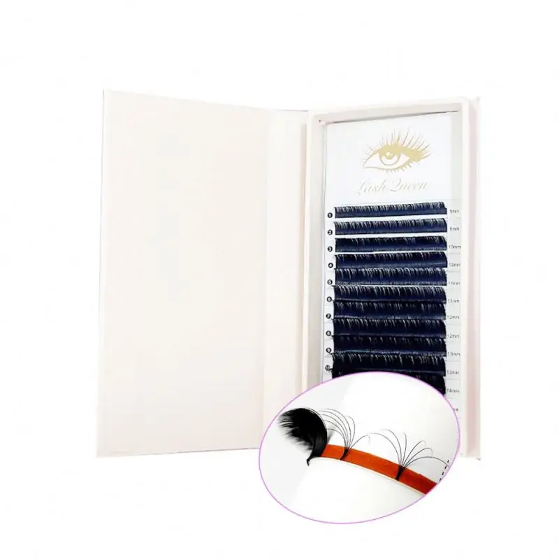 Heat Bonded Premade Fan Eyelash Easy Blooming Eyelash Extension Supplier Vietnam Super Silk 0.03 0.05 0.07 Thickness Matte Black