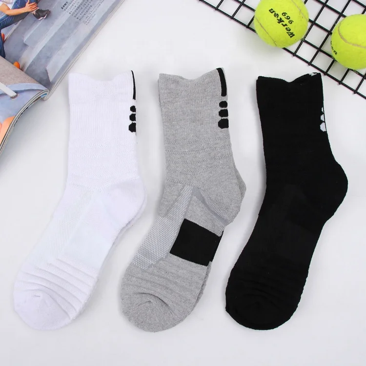High Quality Outdoor Sports Basketball Socks Men Cycling Socks Cotton Towel Running Socks