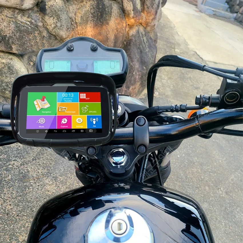 5 0 дюймов черный USB портативный Moto навигатор Toyota IPX7 водонепроницаемый GPS навигация Сенсорный экран Android 9 Бесплатная карта радио тюнер