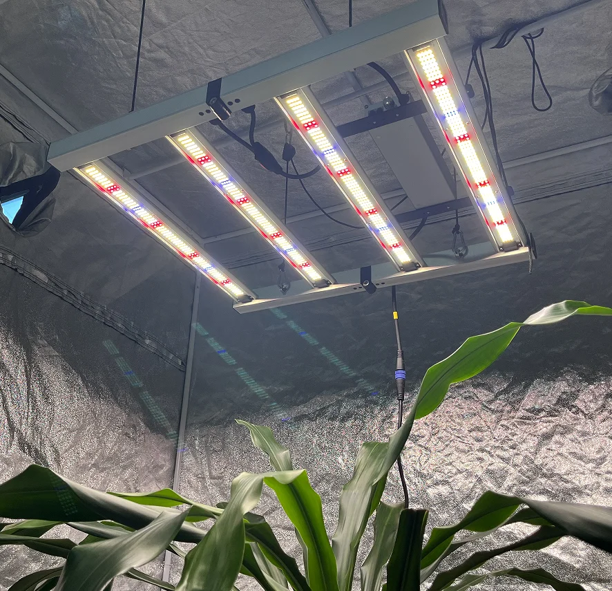 2024 240W LED Foldable Grow Light Bar Full Spectrum LM281B 240 Watt IP65 for Veg and Bloom Plant Growth Aluminum Body 1000W
