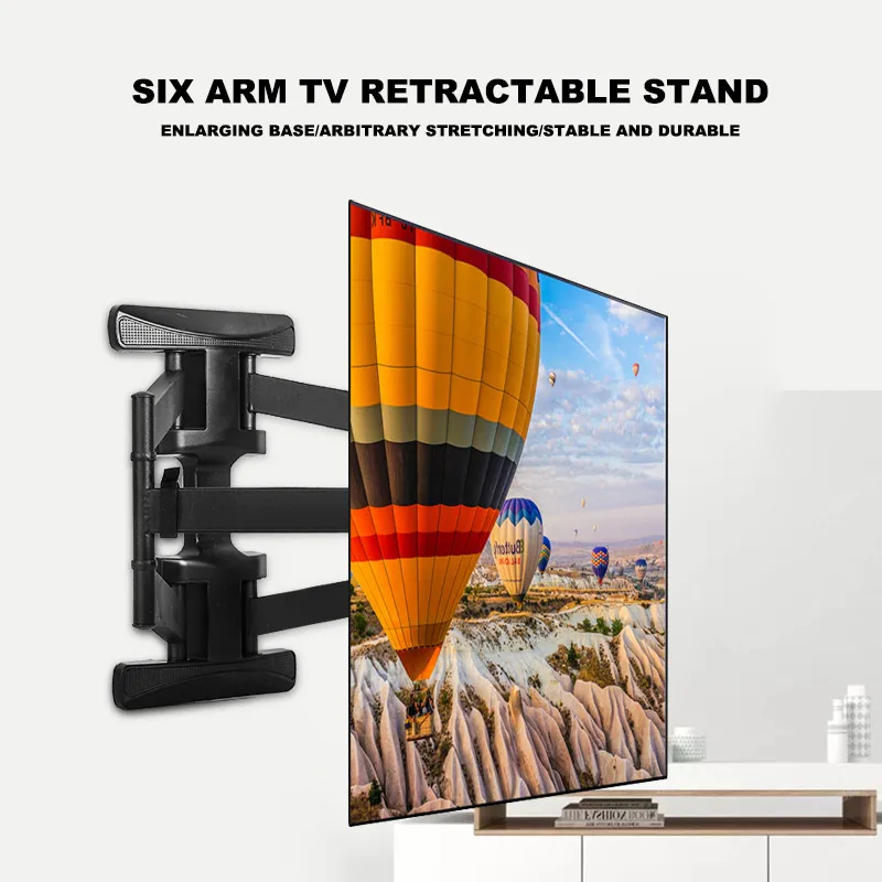 Full motion tv wall mount folding shelf Adjustable shelves with led Android system touch screen monitor wall mounted