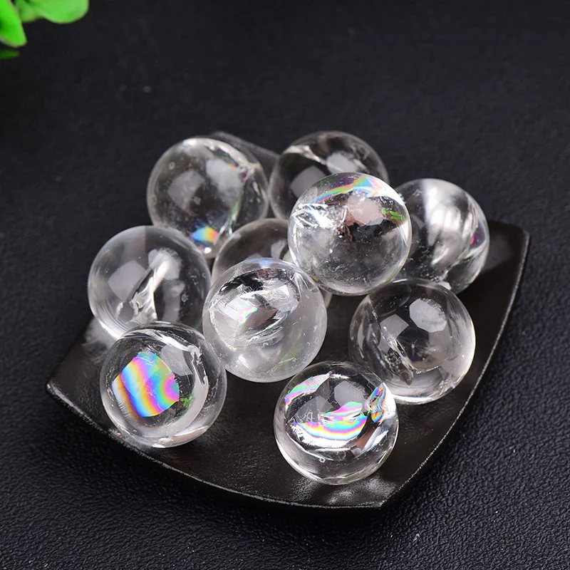 Polished Healing Genuine Mix Prism 20Mm Glass Whole Sale Apatite Clear Quartz 35Mm Stand Mini Big Sphere Crystal