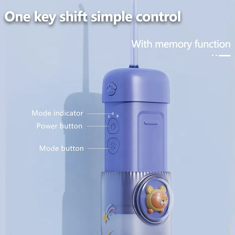Custom Kid Children Electric Oral Irrigator Water Flosser Dental Tooth Jet Pick Pik Flosser Kids Children Water Flosser
