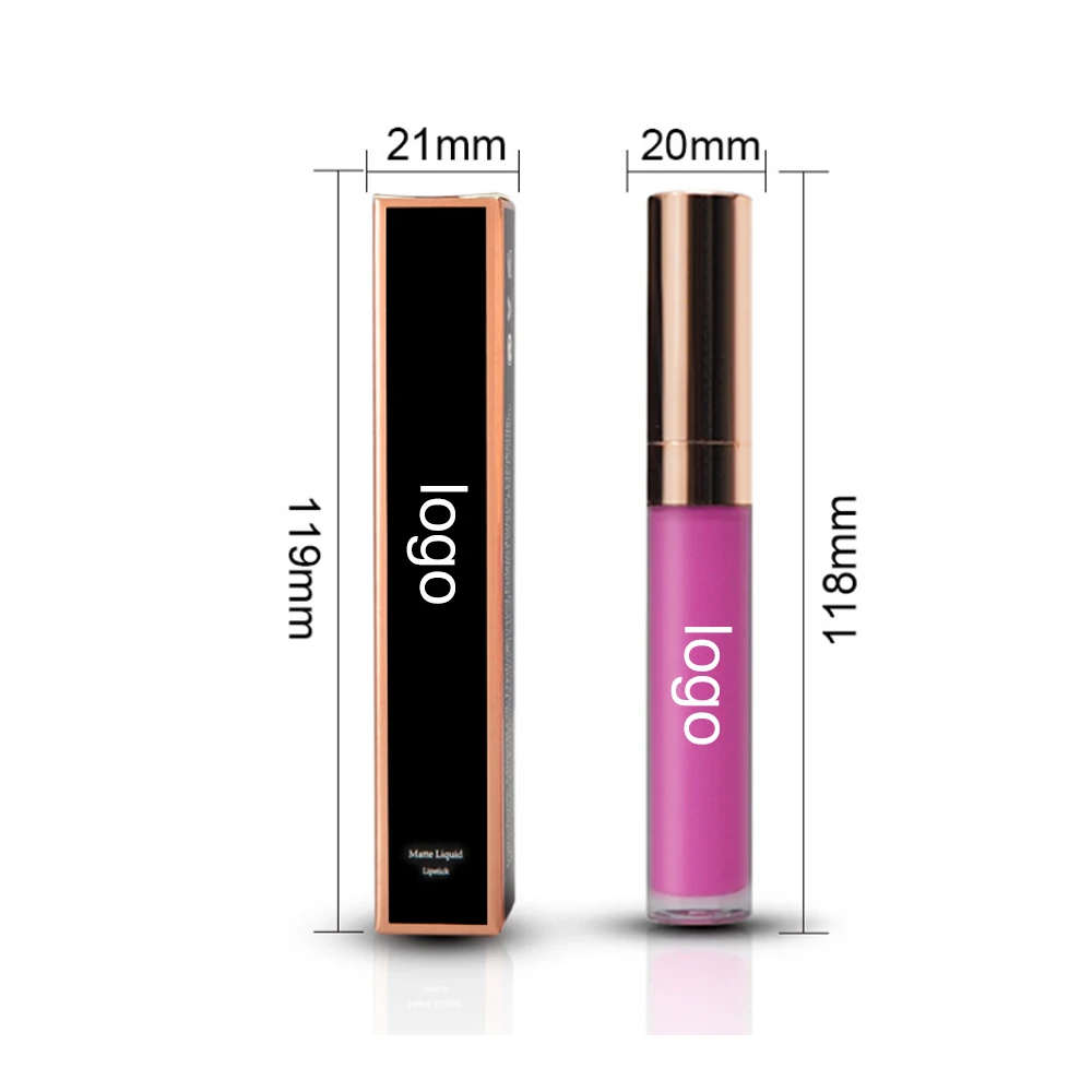 
2020 Makeup Glitter Velvet Private label Waterproof Liquid Matte Lipstick 