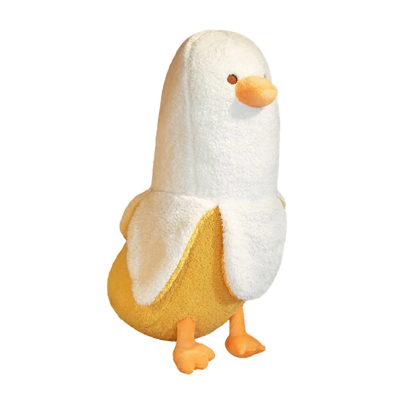 2024 New Creative Funny Kids Soft Banana Duck Stuffed Animal Plush Toy Baby Cute Cartoon Sleeping Pillow Toy