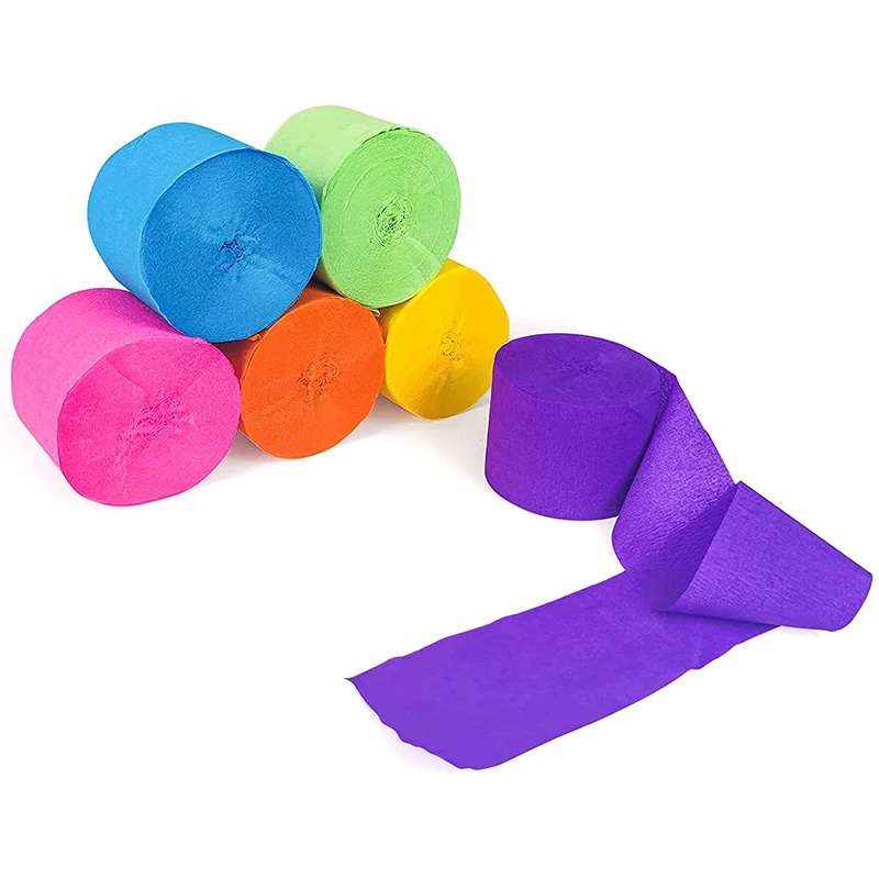 Wholesale Color Decoration Crepe Paper Party Streamers for Celebration