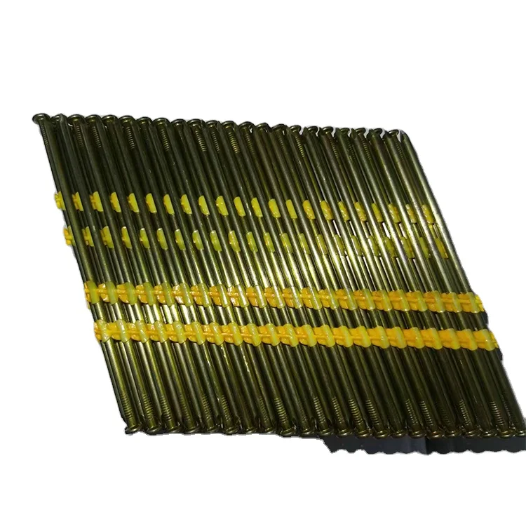 China manufacture quality 21 degree 3 inch 4.11*75mm galvanized nail plastic collated strip framing nail