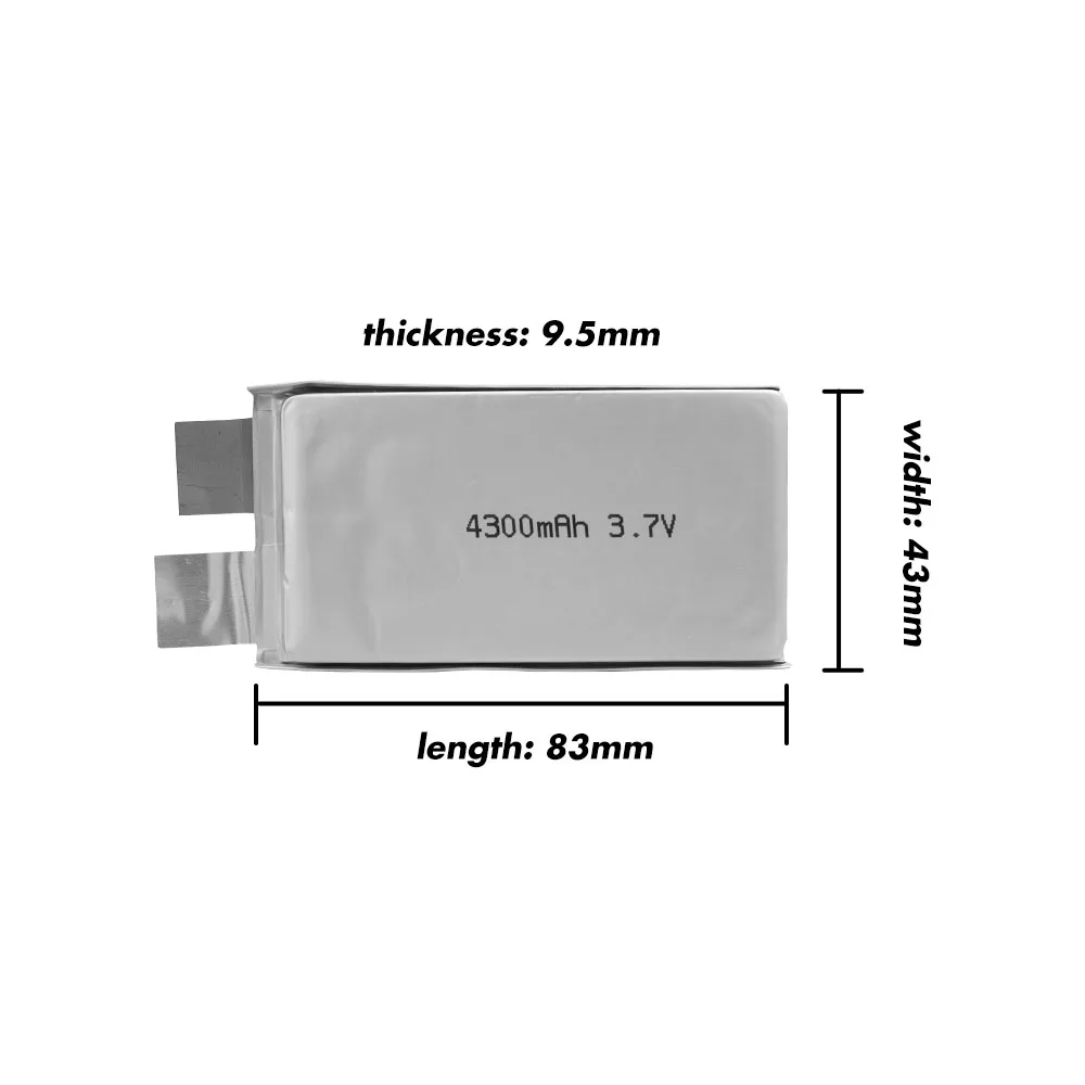 Factory OEM/ODM 4300mAh 3.7V Lithium Polymer  Lipo Battery Cell