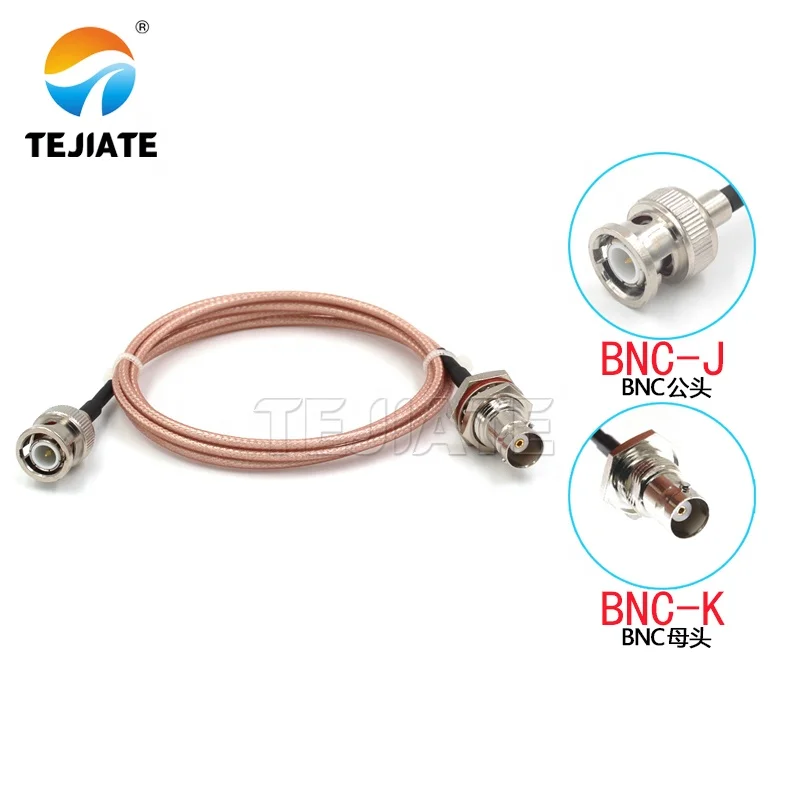 Customizable RF coaxial BNC male to BNC large hexagon female Connector for RG316 cable extension cable
