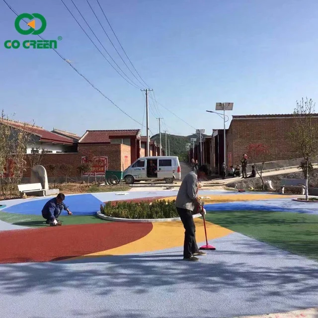 Green yellow blue red white color ceramic particle anti-skid pavement for ECT&Driveway&Bus stop&Motor lane